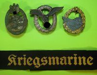 Abzeichen Nazizeit mit Schriftzug Kriegsmarine
